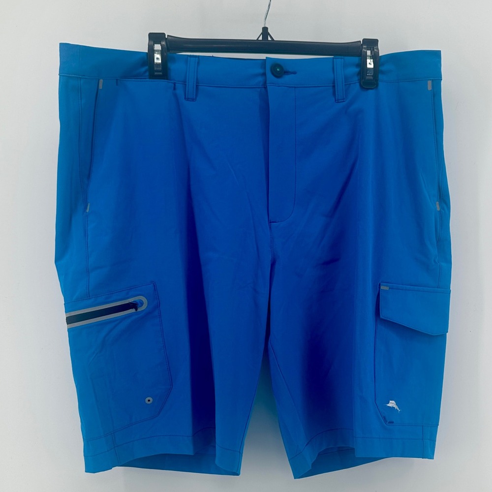 Tommy Bahama Shorts Mens 38 Cayman Isles Cargo Blue Island Zone UPF 30 NEW